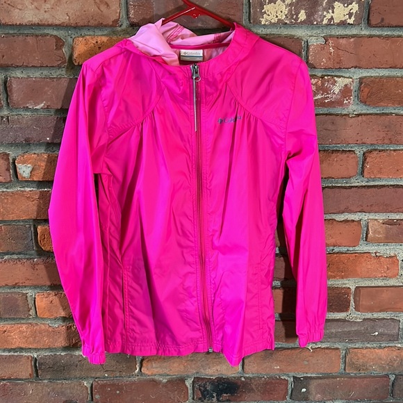 Girls Columbia raincoat hot pink - Picture 1 of 4